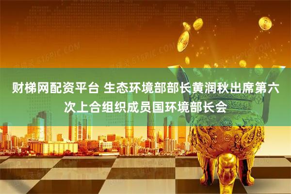 财梯网配资平台 生态环境部部长黄润秋出席第六次上合组织成员国环境部长会